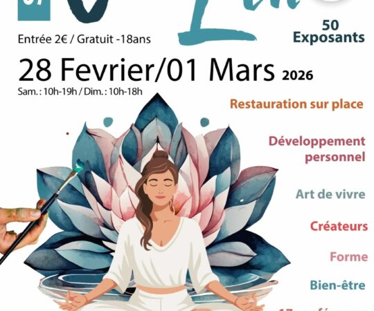affiche d'une personne zen pour le salon bien-être créazen à corné à loire authion